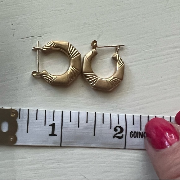 14k Gold Hoop Earrings - Picture 3 of 4